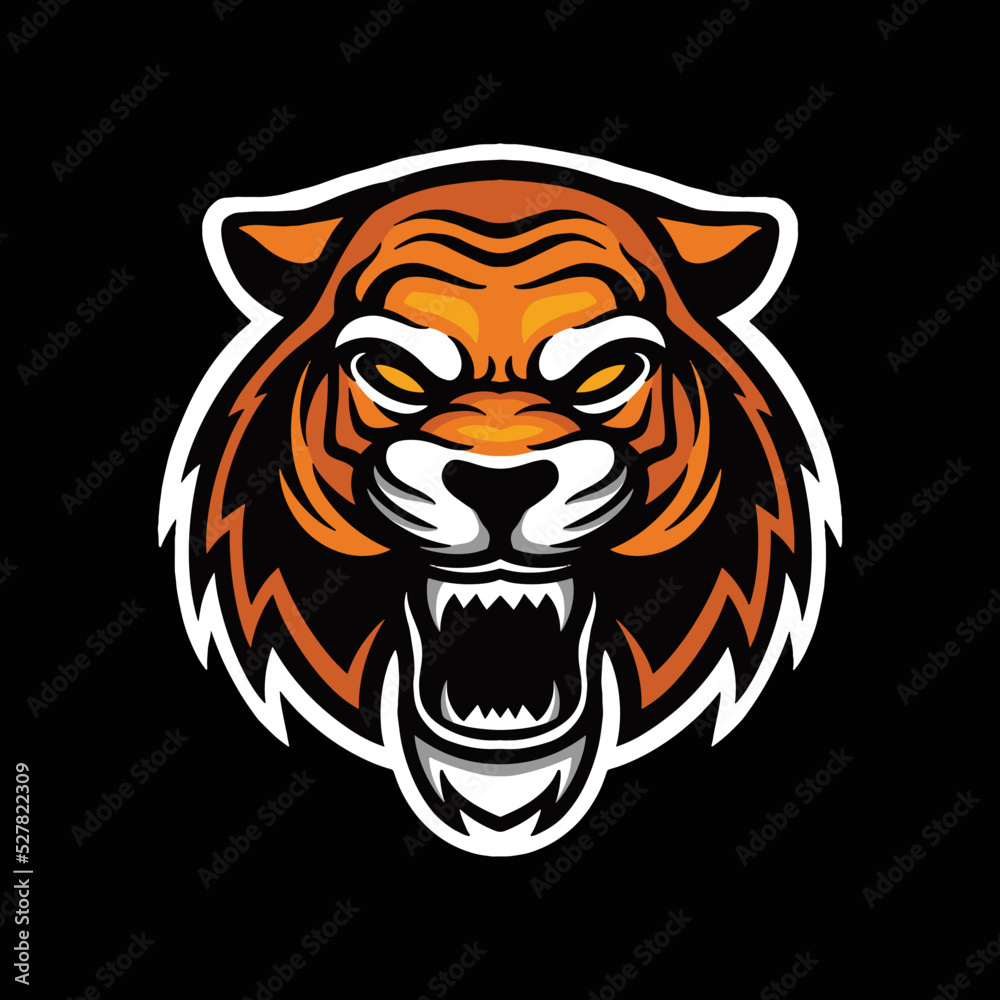 head tiger illustration