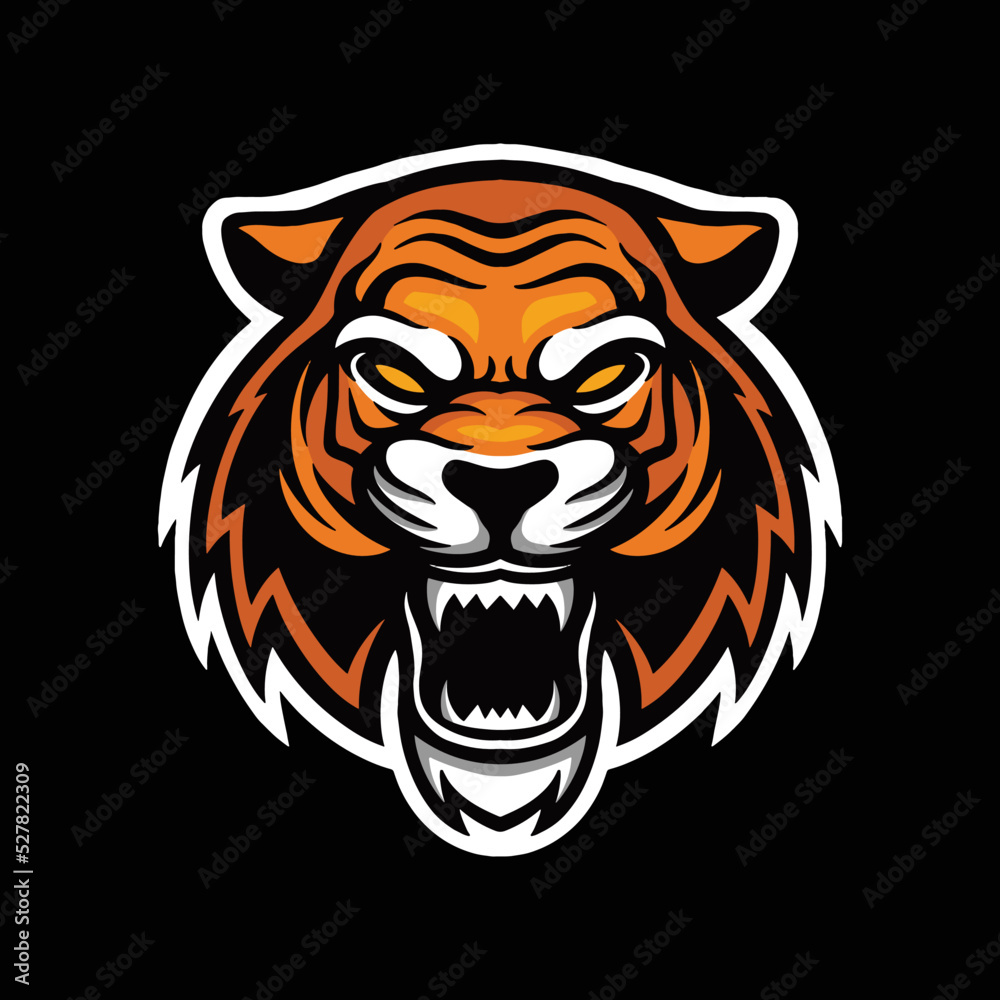Obraz premium head tiger illustration