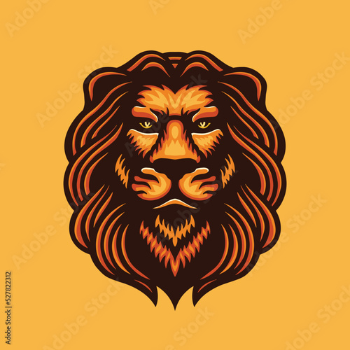 Fototapeta Naklejka Na Ścianę i Meble -  head lion illustration