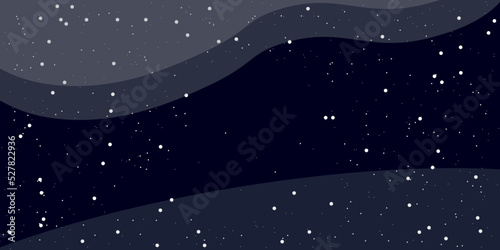 starry sky vector. open space with many stars. black sky with shining stars.