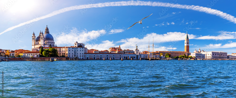 The coast of Venice, beautiful panorama from the sea, Italy
