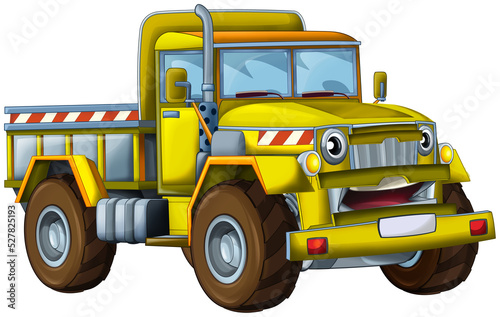 cartoon industry truck isolated illustration for children