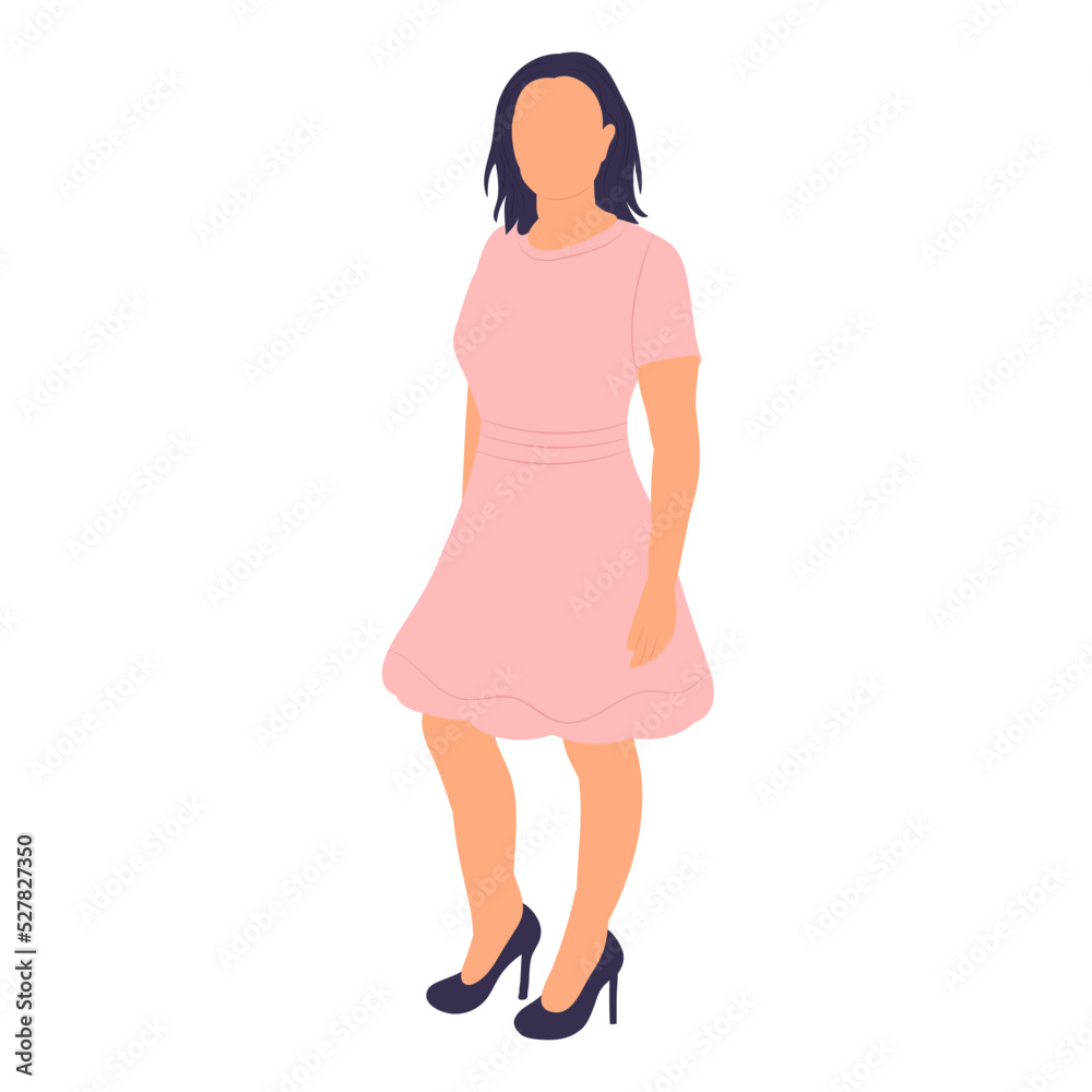 woman in flat style isolated vector