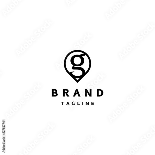 Free Download Letter G inside Pin Icon Logo Design. Hot Spot Icon With Letter G In It Logo Design. - GFXLoad