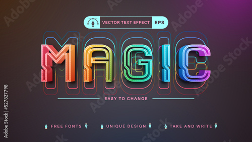 Magic Unicorn - Editable Text Effect, Font Style