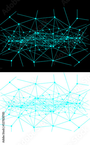 network line dot blue abstract png