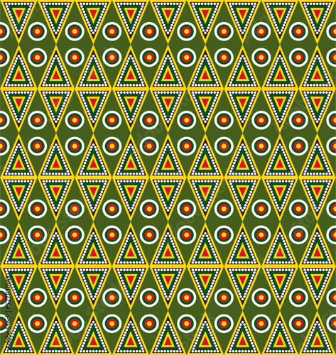 Vector colorful native american seamless pattern. Endless Aztec, Maya, Inca ornament. Drawing for background and fabric.