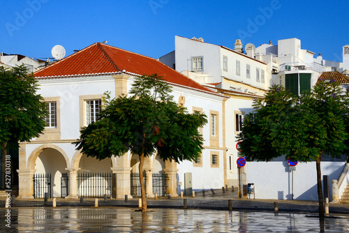 Europe, Portugal, Algarve, Faro district, Lagos, old town, Infante dom Enrique Square, Mercado de Escravos building - former slave market - now museum of slavery history, UNESCO Slave Route programme