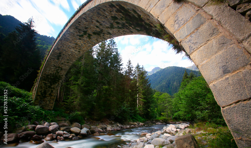 Daytime long exposure with neutral density filter of Firtina Creek and