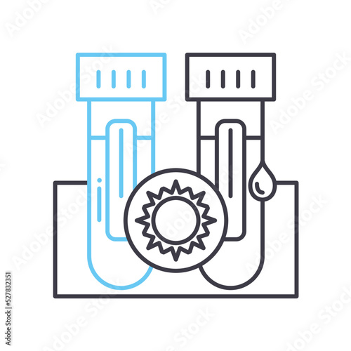 analyses line icon, outline symbol, vector illustration, concept sign