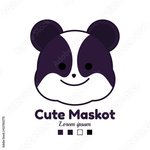 cute Hamster head vector design fit for kids,sticker,logo,icon,mascot,product,fashion,business,etc.