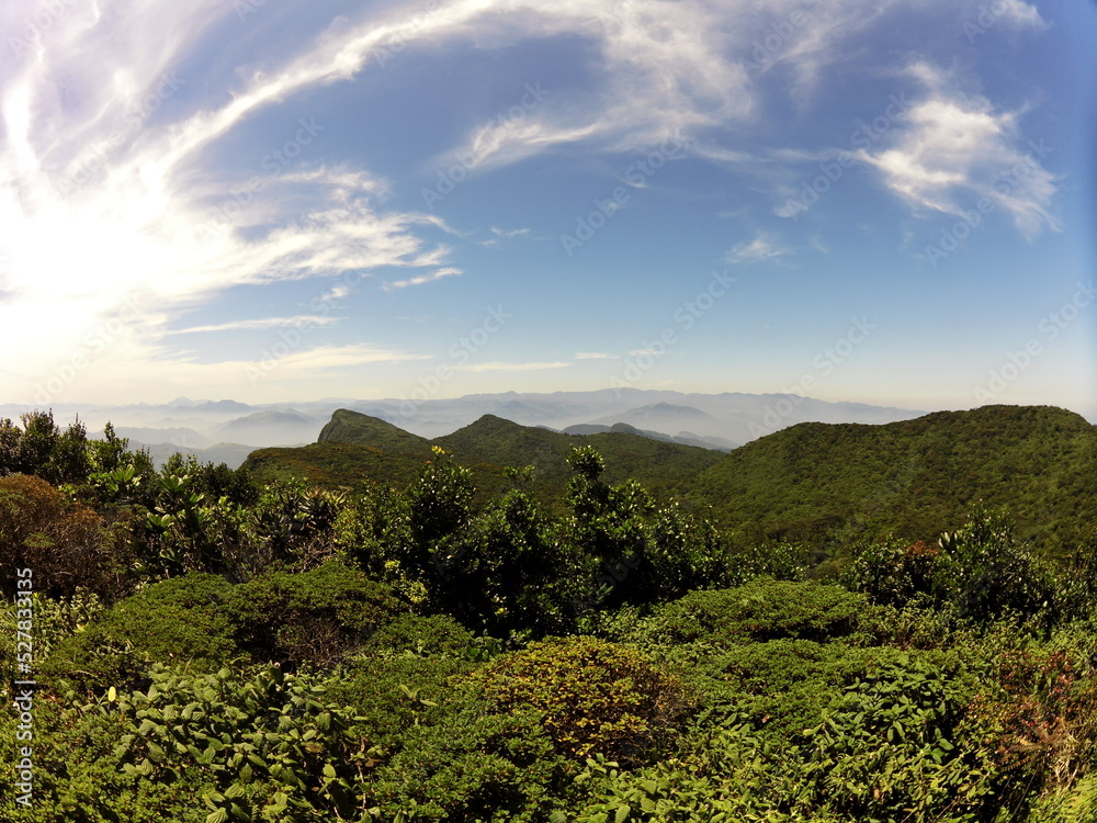 Mist-laden Mountain Range (UNESCO World Heritage Site) in Sri Lanka.