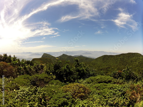 Mist-laden Mountain Range (UNESCO World Heritage Site) in Sri Lanka. photo