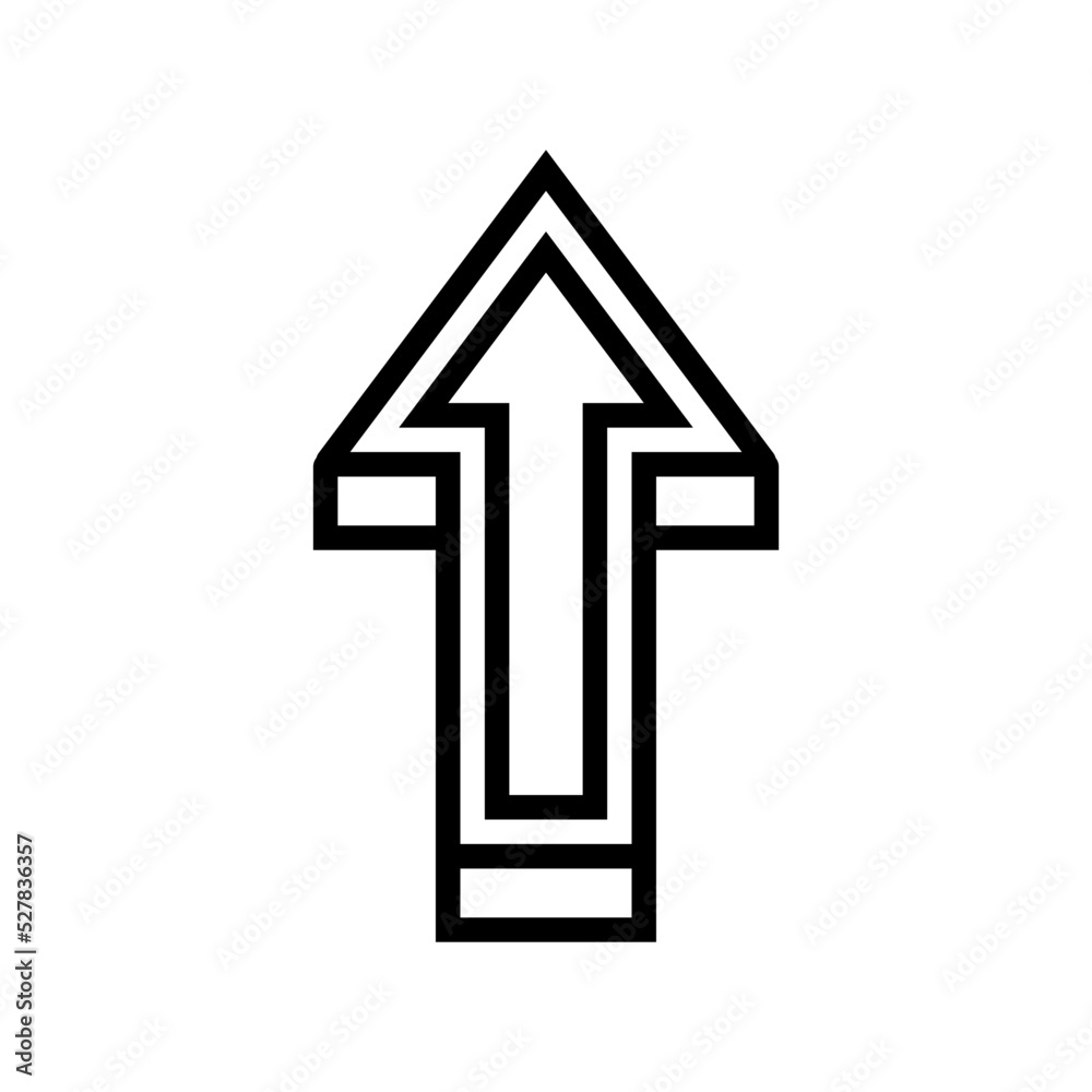 up arrow line icon vector. up arrow sign. isolated contour symbol black illustration up arrow line icon vector. up arrow sign. isolated contour symbol black illustration