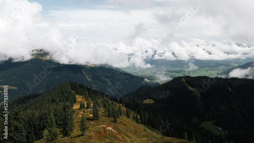 Schmittenhohe, Austria, August 2022, View of the mountains from the Sonnkogel looking North photo