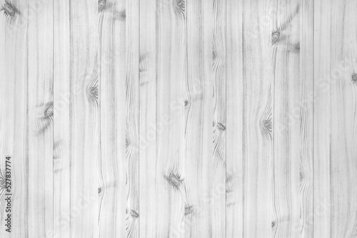 White wood wall background texture. Wood planks wall background for design and text. Grey floor surface with old wooden natural pattern photo