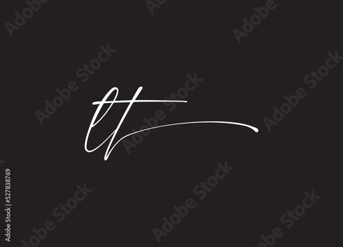 Modern abstract letter LT logo.  logo icon photo