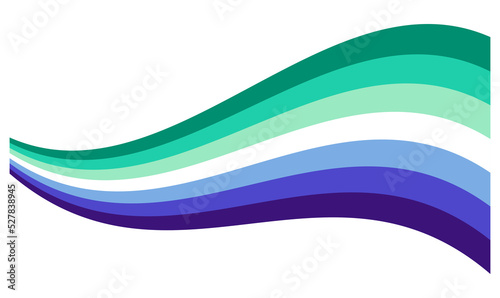 Gay Men Pride Wavy Flag LGBTQ+ symbol Isolated vector illustration on white background