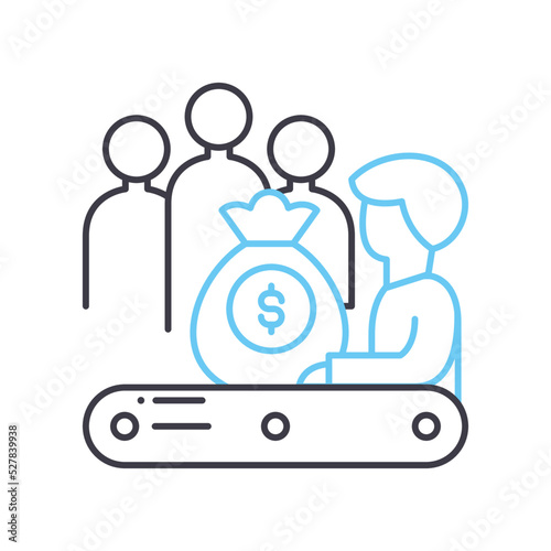 benevolence line icon, outline symbol, vector illustration, concept sign