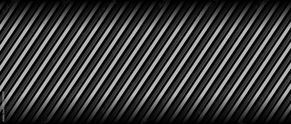 Black abstract background, texture with diagonal lines, vector illustration.