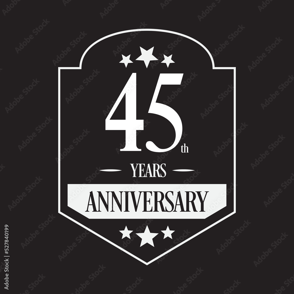 Luxury 46th years anniversary vector icon, logo. Graphic design element