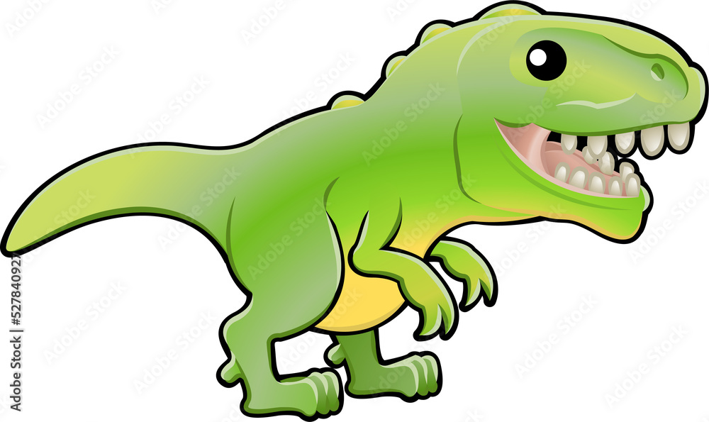 Fototapeta premium Cute tyrannosaurus rex dinosaur illustration