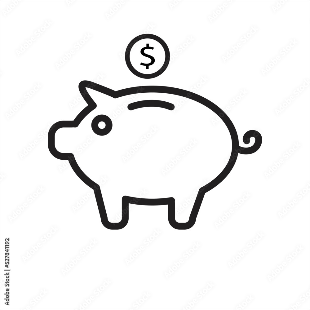 piggy bank icon minimalist design art piggy bank icon minimalist design art