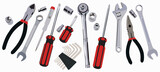 Set of tools, different repair tools.
