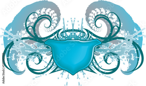 Grunge Shield design element