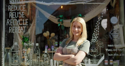 Portrait Of Female Small Business Owner Running Sustainable Zero Waste Plastic Free Store