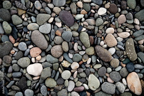 Pebbles on the beach. Pebbles texture.
