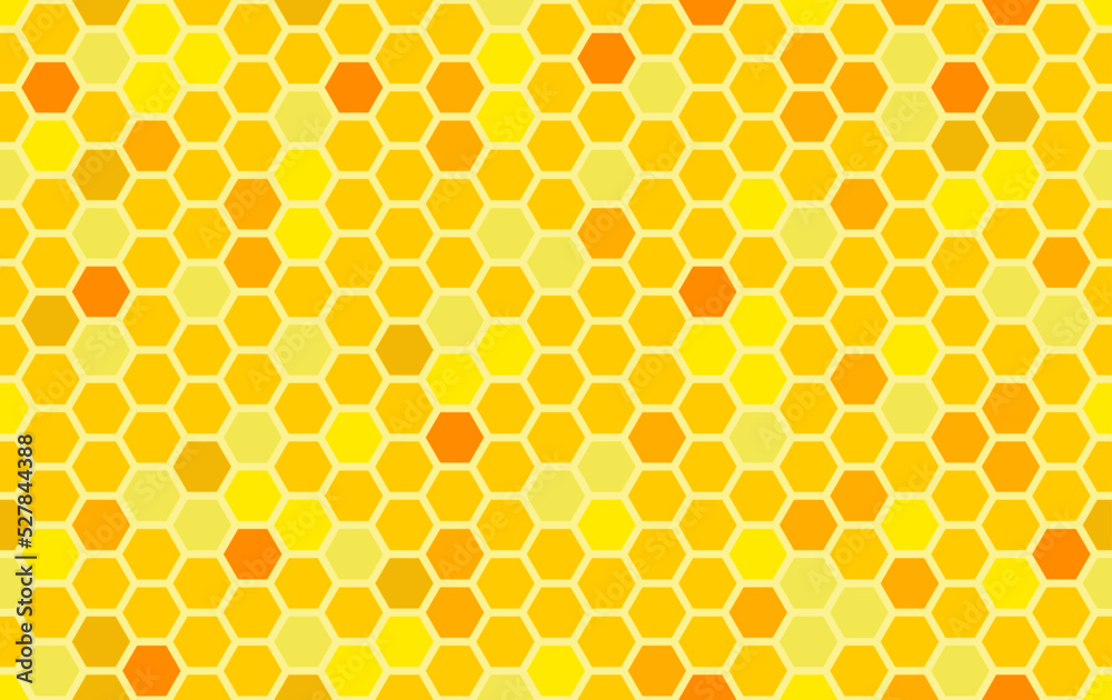 Honeycomb background. Beehive seamless pattern. Vector illustration of ...