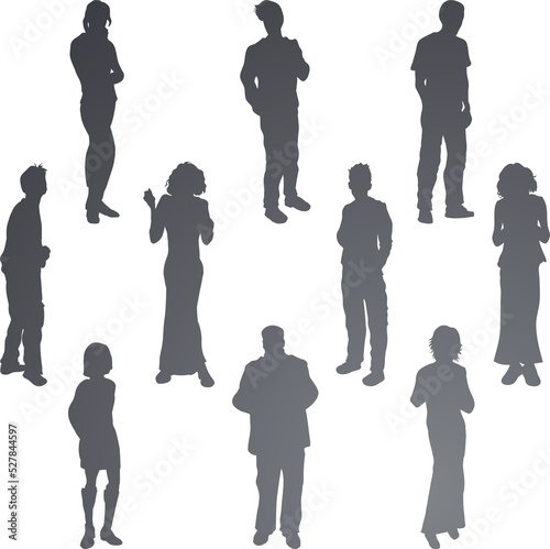 friends silhouettes illustr...
