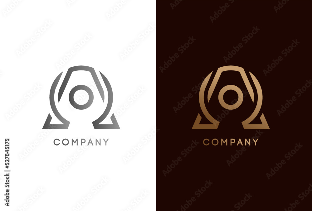 Alpha omega logo design inspiration, vector illustration - obrazy, fototapety, plakaty 