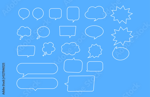 collection of Vector speech chat bubble line icon
