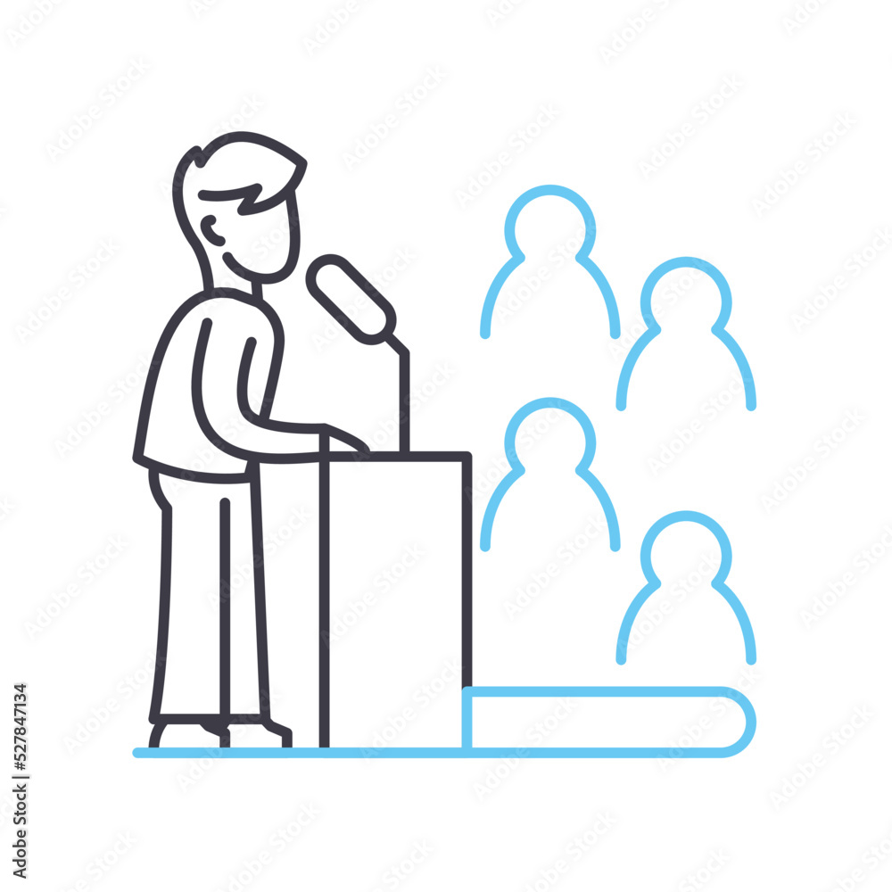 Fototapeta premium candid shooting line icon, outline symbol, vector illustration, concept sign