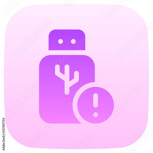 thumb drive flat gradient icon