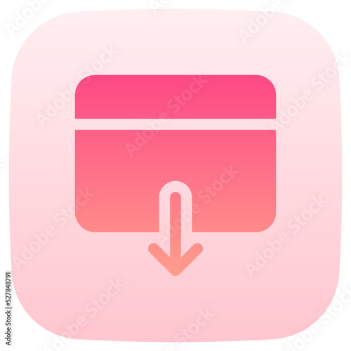withdrawal flat gradient icon