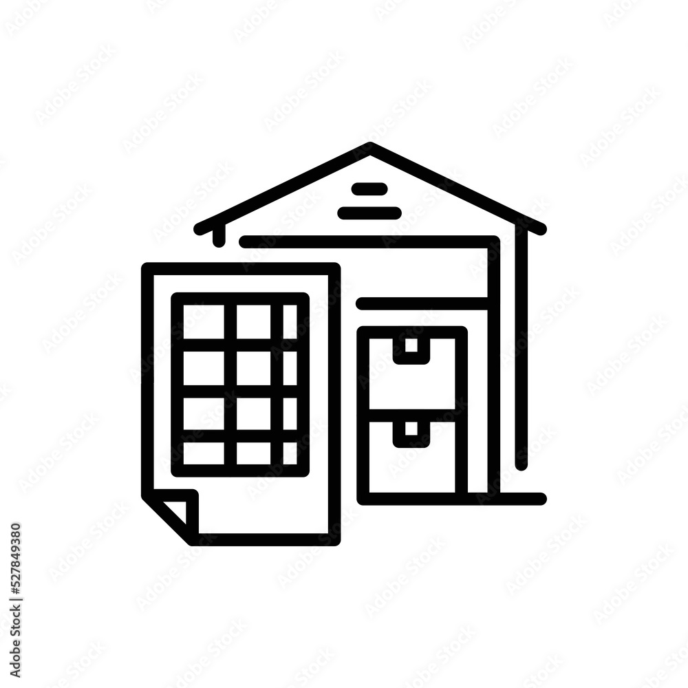 Inventory olor line icon. Pictogram for web page Inventory olor line icon. Pictogram for web page