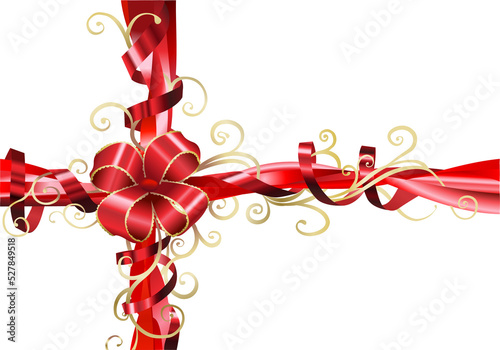 Gift ribbon and bow background