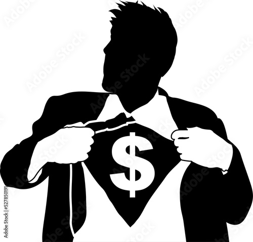 super businessman illustartion