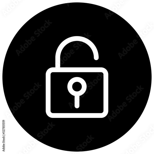 unlock glyph icon