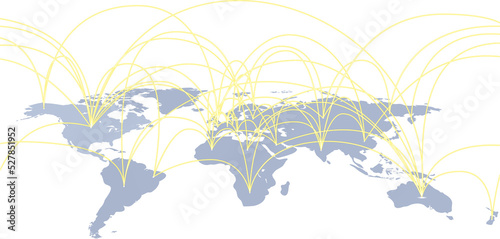 World trade map background