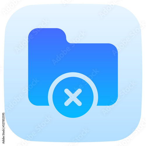 delete flat gradient icon