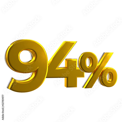 94 Percent Mental Yellow 3D Render 