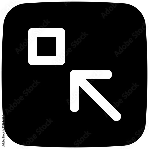 reduce glyph icon