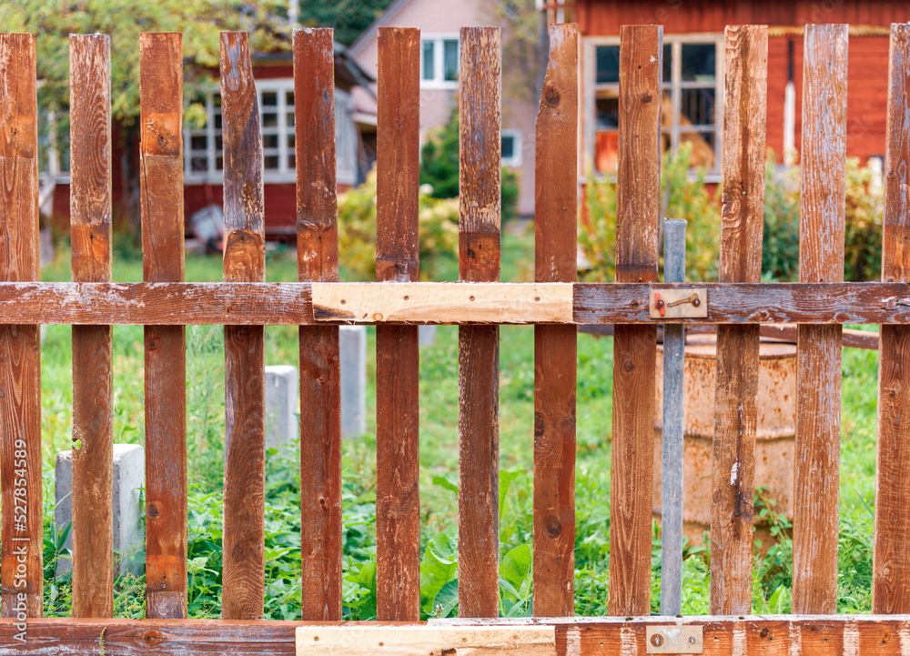 shabby old wooden fence