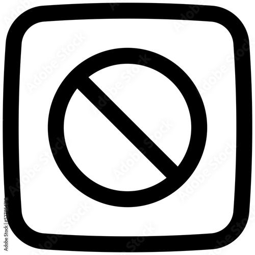 forbidden line icon