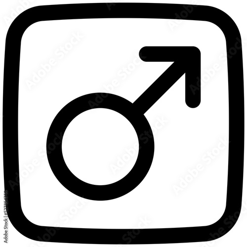 masculine line icon