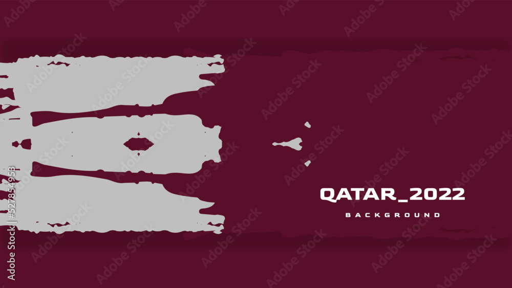 Qatar flag abstract grunge brush stroke vector background